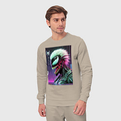 Костюм хлопковый мужской Ребрендинг ядовитой слизи в киберпанк, цвет: миндальный — фото 2