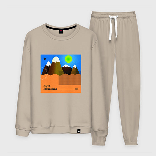 Мужской костюм Ночные горы / Миндальный – фото 1