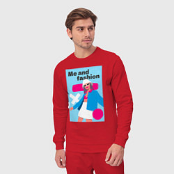 Костюм хлопковый мужской Я и мода pop art, цвет: красный — фото 2