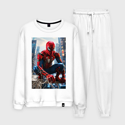 Мужской костюм Человек-паук на страже справедливости / Белый – фото 1