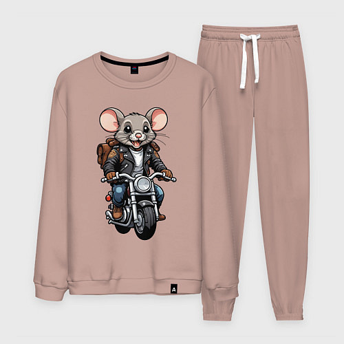 Мужской костюм Biker mice / Пыльно-розовый – фото 1
