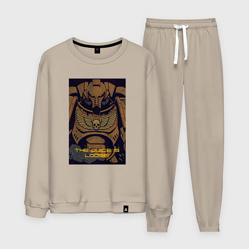 Мужской костюм Вархаммер 40к - арт / Миндальный – фото 1