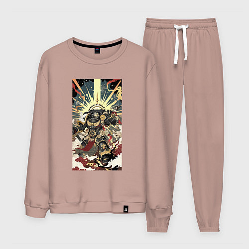 Мужской костюм Иллюстрация космодесантника / Пыльно-розовый – фото 1