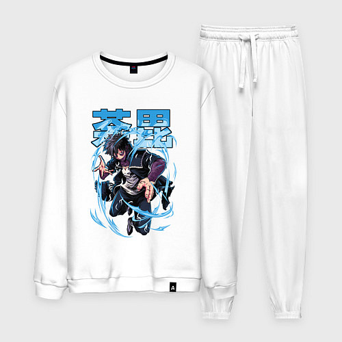 Мужской костюм Моя геройская академия Даби синее пламя / Белый – фото 1