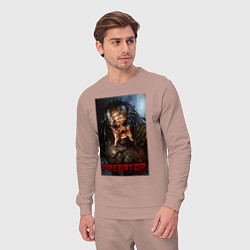 Костюм хлопковый мужской Predator movie, цвет: пыльно-розовый — фото 2