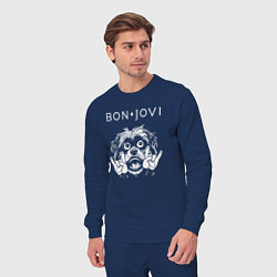 Костюм хлопковый мужской Bon Jovi rock dog, цвет: тёмно-синий — фото 2