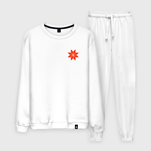 Мужской костюм Символ оберег алатырь / Белый – фото 1