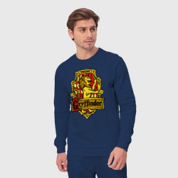 Костюм хлопковый мужской Hogwarts - gryffindor logo, цвет: тёмно-синий — фото 2