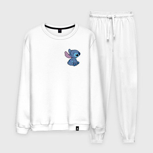 Мужской костюм Стич поцелуй - парное / Белый – фото 1