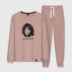 Костюм хлопковый мужской Jim Morrison rock legend, цвет: пыльно-розовый