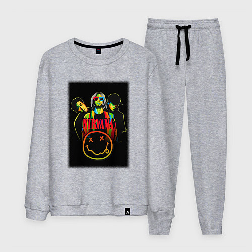 Мужской костюм Нирвана рок группа / Меланж – фото 1