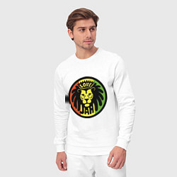 Костюм хлопковый мужской Jamaica rasta lion, цвет: белый — фото 2