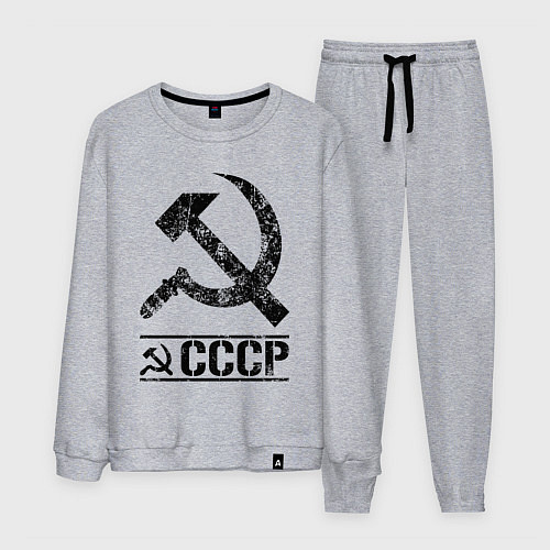 Мужской костюм Серп и молот черный / Меланж – фото 1