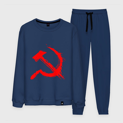 Мужской костюм Sickle and hammer red paint / Тёмно-синий – фото 1