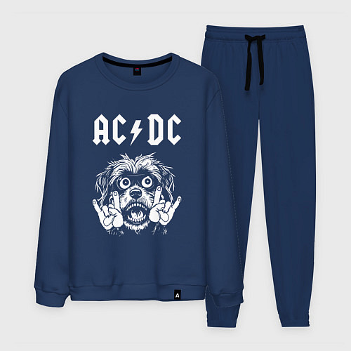 Мужской костюм AC DC rock dog / Тёмно-синий – фото 1