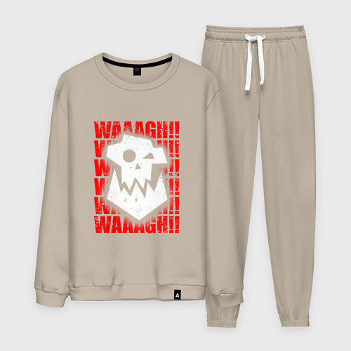 Мужской костюм Waaagh warhammer - белый / Миндальный – фото 1