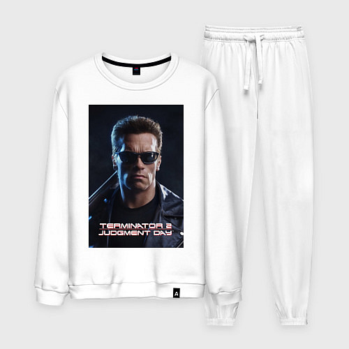 Мужской костюм Арнольд - терминатор / Белый – фото 1