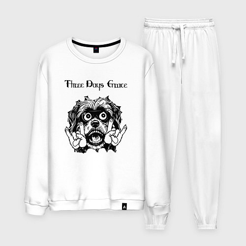 Мужской костюм Three Days Grace - rock dog / Белый – фото 1