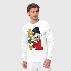 Костюм хлопковый мужской Duck tales - Scrooge bitcoin, цвет: белый — фото 2