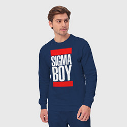 Костюм хлопковый мужской Sigma boy, цвет: тёмно-синий — фото 2