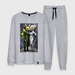 Костюм хлопковый мужской Ведьма жена Пикачу - нейроарт фантазия, цвет: меланж