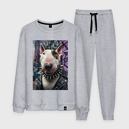 Мужской костюм Морда крутого бультерьера / Меланж – фото 1
