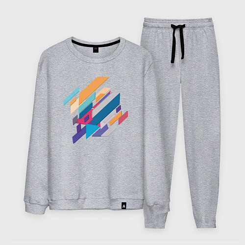 Мужской костюм Стиль геометрия / Меланж – фото 1