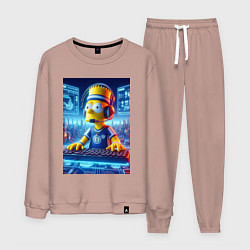 Костюм хлопковый мужской Cool Bart Simpson - esport, цвет: пыльно-розовый