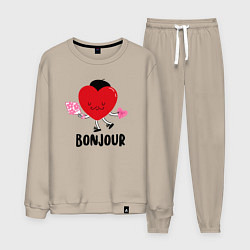 Костюм хлопковый мужской Бонжур, цвет: миндальный