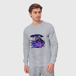 Костюм хлопковый мужской Моя геройская академия Фумикаге Токоями, цвет: меланж — фото 2