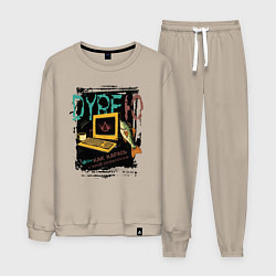 Костюм хлопковый мужской Ассасинс криид шадоу, цвет: миндальный