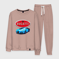 Костюм хлопковый мужской Bugatti - motorsport, цвет: пыльно-розовый