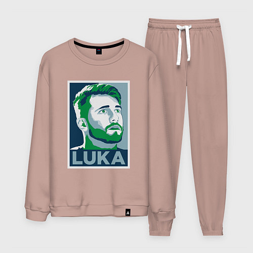 Мужской костюм Luka Doncic obey / Пыльно-розовый – фото 1