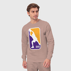 Костюм хлопковый мужской Shaq attack, цвет: пыльно-розовый — фото 2