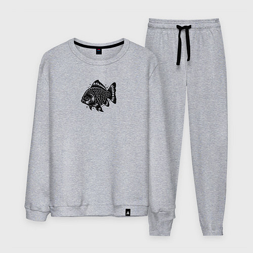 Мужской костюм Декоративная татуировка рыбы / Меланж – фото 1