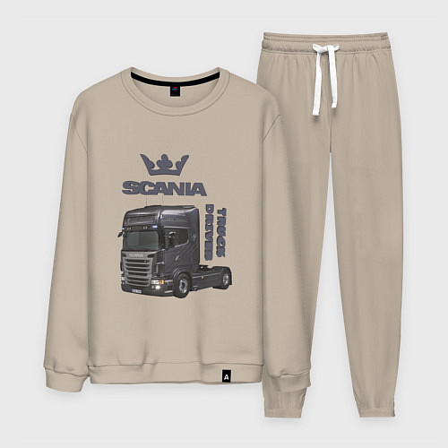Мужской костюм Скания truck driver / Миндальный – фото 1