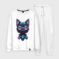 Мужской костюм Прикольный котёнок - киберпанк