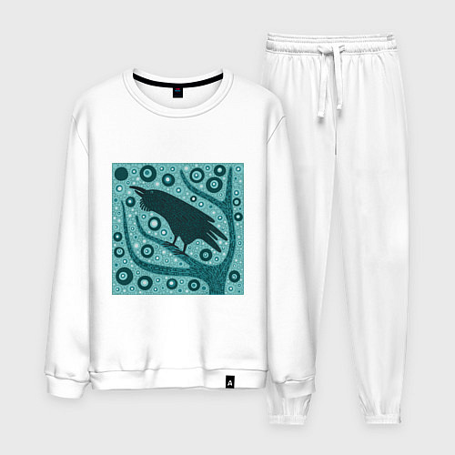 Мужской костюм Ворон на дереве / Белый – фото 1