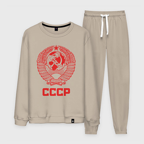 Мужской костюм Герб СССР - Союз Советских Социалистических Респуб / Миндальный – фото 1