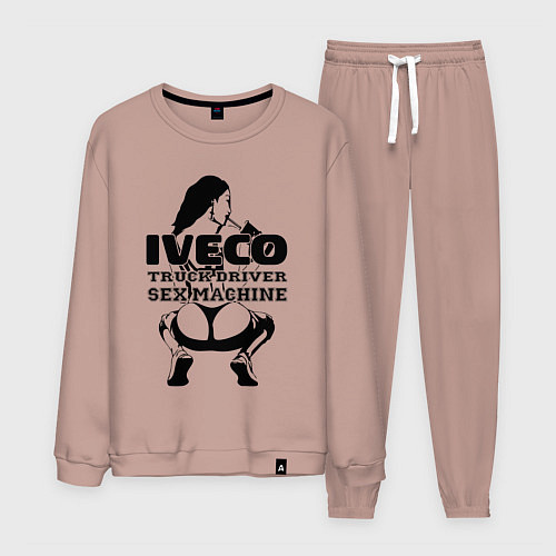 Мужской костюм Iveco дальнобойщик сексмашина / Пыльно-розовый – фото 1