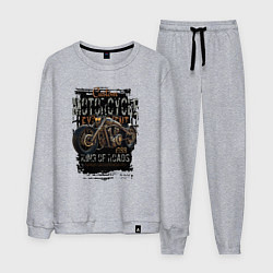 Костюм хлопковый мужской Мотоцикл кастом 1988, цвет: меланж