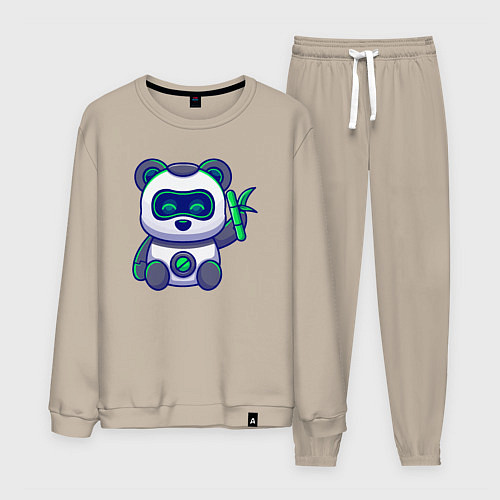 Мужской костюм Панда робот / Миндальный – фото 1