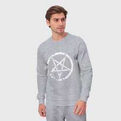 Костюм хлопковый мужской Star pentagram, цвет: меланж — фото 2
