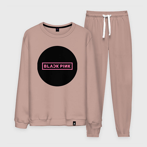 Мужской костюм Blackpink logotype - group of South Korea / Пыльно-розовый – фото 1