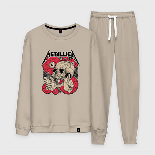 Мужской костюм Металлика дизайн / Миндальный – фото 1