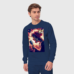 Костюм хлопковый мужской Mick Jagger is vocalist of the Rolling Stones, цвет: тёмно-синий — фото 2