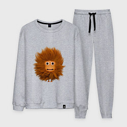 Костюм хлопковый мужской Funny cartoon monster, цвет: меланж