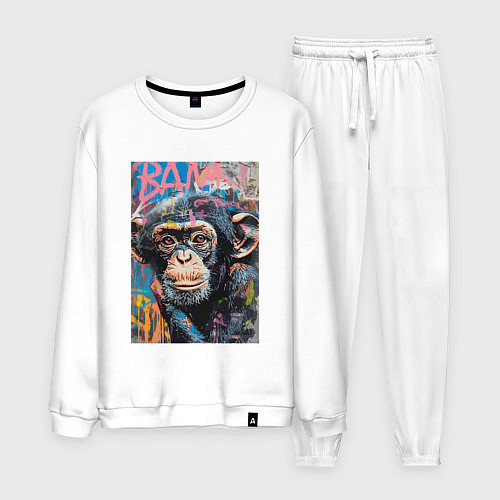 Мужской костюм Graffiti monkey / Белый – фото 1