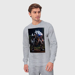 Костюм хлопковый мужской Робот в стиле Horizon, цвет: меланж — фото 2