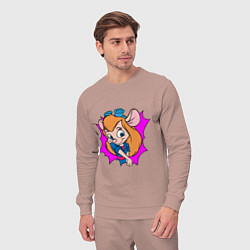 Костюм хлопковый мужской Спасатели - Гаечка, цвет: пыльно-розовый — фото 2